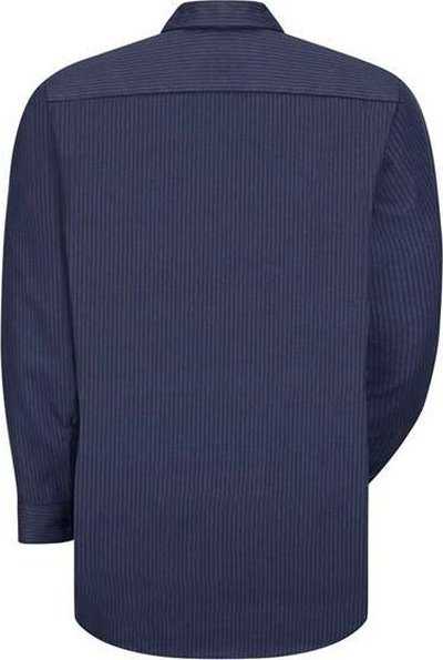 Red Kap SP14 Industrial Long Sleeve Work Shirt - NL-Navy/ Light Blue - HIT a Double - 1