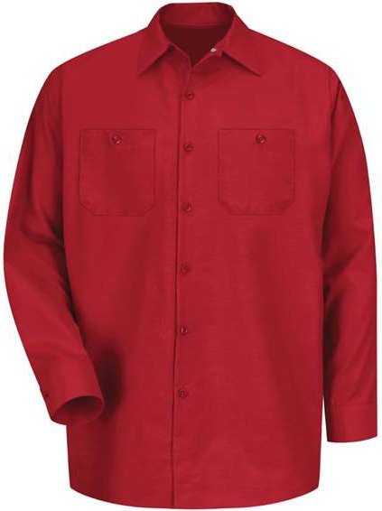 Red Kap SP14 Industrial Long Sleeve Work Shirt - Red - HIT a Double - 1