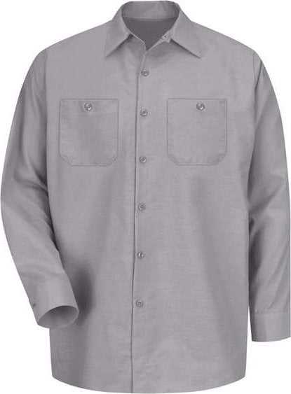 Red Kap SP14 Industrial Long Sleeve Work Shirt - Silver - HIT a Double - 1