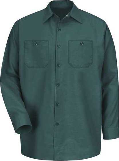 Red Kap SP14 Industrial Long Sleeve Work Shirt - Spruce Green - HIT a Double - 1
