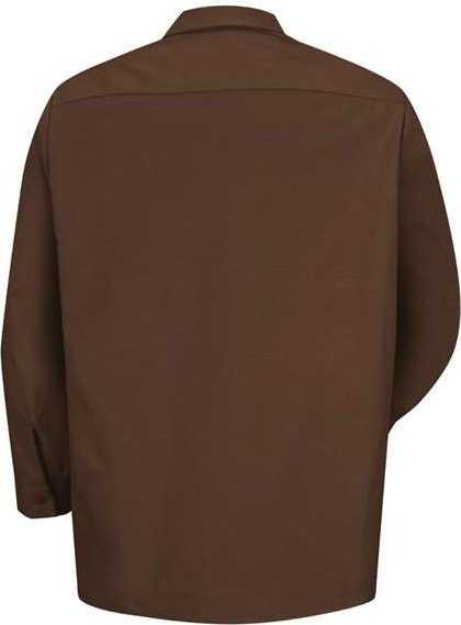 Red Kap SP14L Industrial Work Shirt Long Sizes - Chocolate Brown - HIT a Double - 2