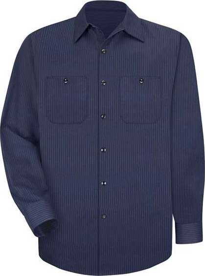 Red Kap SP14L Industrial Work Shirt Long Sizes - NL-Navy/ Light Blue - HIT a Double - 1