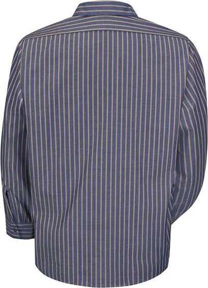 Red Kap SP14L Industrial Work Shirt Long Sizes - Navy/ Khaki Stripe - HIT a Double - 1
