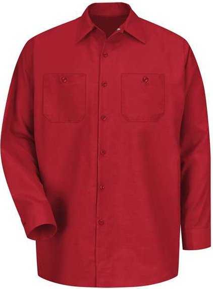 Red Kap SP14L Industrial Work Shirt Long Sizes - Red - HIT a Double - 1
