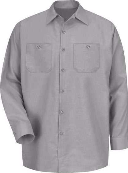 Red Kap SP14L Industrial Work Shirt Long Sizes - Silver Gray - HIT a Double - 1