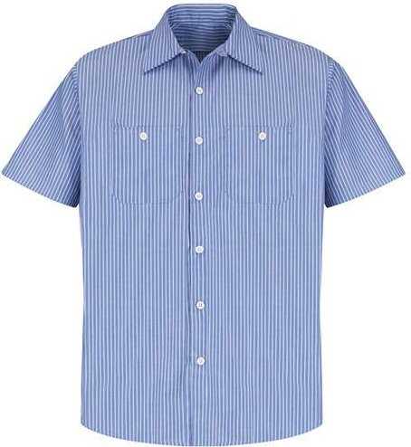 Red Kap SP20 Premium Short Sleeve Work Shirt - GM Blue/ White - HIT a Double - 1