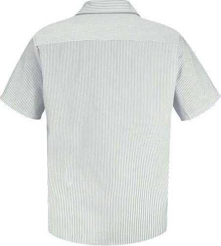 Red Kap SP20 Premium Short Sleeve Work Shirt - GW-White/ Green Stripe - HIT a Double - 2