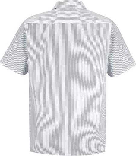 Red Kap SP20L Premium Short Sleeve Work Shirt Long Sizes - CW-White/ Charcoal Stripe - HIT a Double - 2