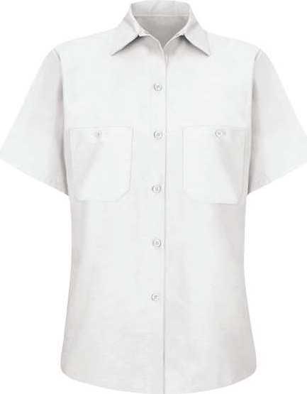 Red Kap SP23 Women&#39;s Industrial Work Shirt - White - HIT a Double - 1