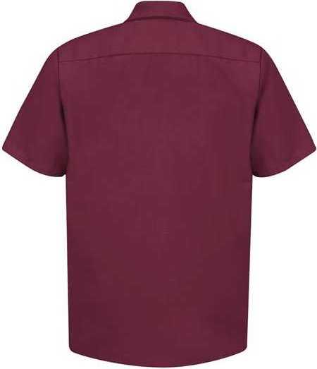 Red Kap SP24 Industrial Short Sleeve Work Shirt - Burgundy - HIT a Double - 2