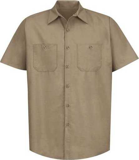 Red Kap SP24 Industrial Short Sleeve Work Shirt - Khaki - HIT a Double - 1