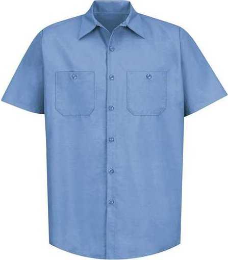 Red Kap SP24 Industrial Short Sleeve Work Shirt - Light Blue - HIT a Double - 1