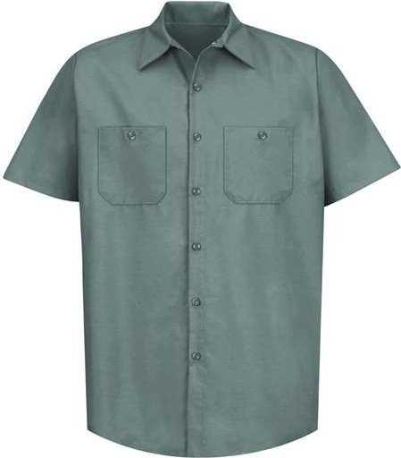 Red Kap SP24 Industrial Short Sleeve Work Shirt - Light Green - HIT a Double - 1