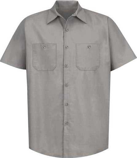 Red Kap SP24 Industrial Short Sleeve Work Shirt - Light Gray - HIT a Double - 1