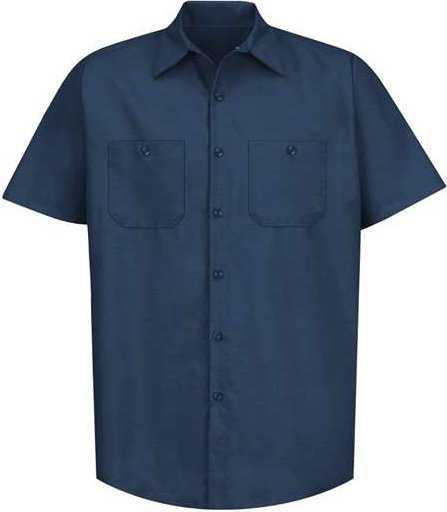 Red Kap SP24 Industrial Short Sleeve Work Shirt - Navy - HIT a Double - 1