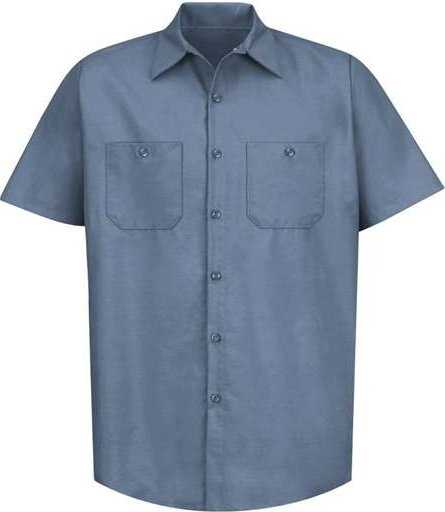 Red Kap SP24 Industrial Short Sleeve Work Shirt - Postman Blue - HIT a Double - 1