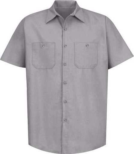 Red Kap SP24 Industrial Short Sleeve Work Shirt - Silver - HIT a Double - 1