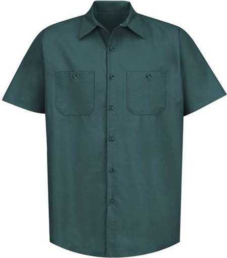 Red Kap SP24 Industrial Short Sleeve Work Shirt - Spruce Green - HIT a Double - 1