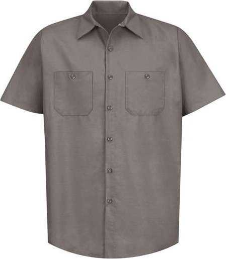 Red Kap SP24L Short Sleeve Work Shirt - Long Sizes - Gray - HIT a Double - 1