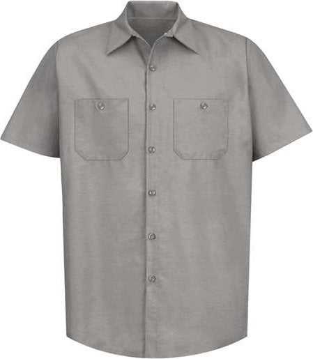 Red Kap SP24L Short Sleeve Work Shirt - Long Sizes - Light Gray - HIT a Double - 1
