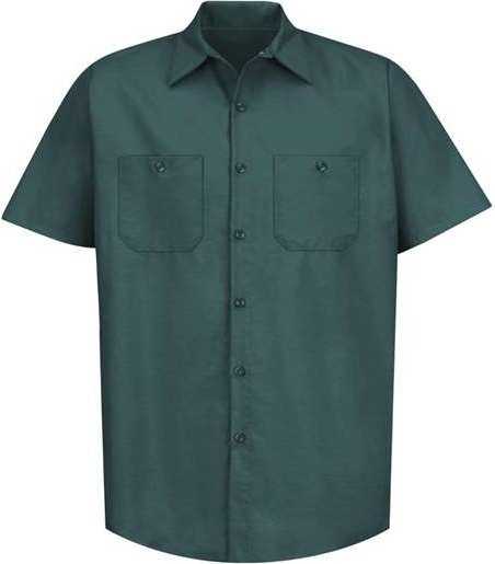 Red Kap SP24L Short Sleeve Work Shirt - Long Sizes - Spruce Green - HIT a Double - 1