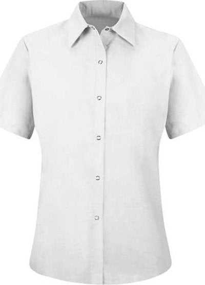 Red Kap SP25 Women's Short Sleeve Specialized Pocketless Work Shirt - White - HIT a Double - 1