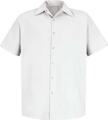 Red Kap SP26 Specialized Short Sleeve Pocketless Work Shirt - White - HIT a Double - 1