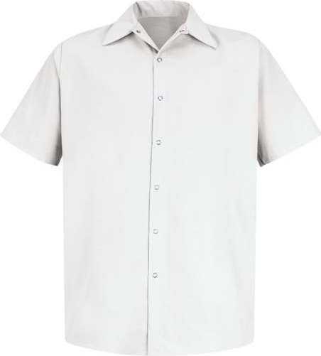 Red Kap SP26L Specialized Short Sleeve Pocketless Work Shirt - Long Sizes - White - HIT a Double - 1