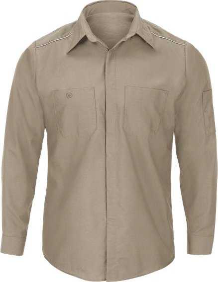 Red Kap SP3AL Pro Airflow Long Sleeve Work Shirt - Long Sizes - Khaki - HIT a Double - 1