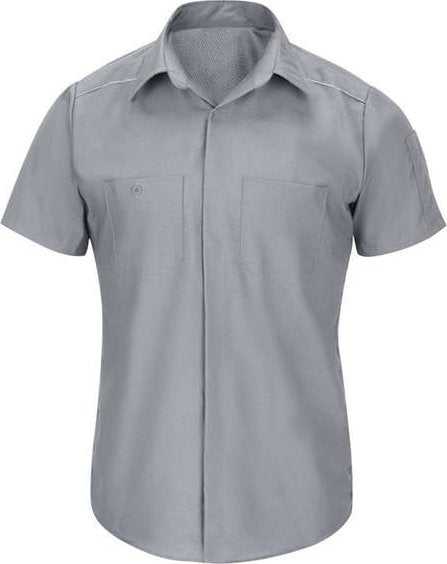 Red Kap SP4AL Short Sleeve Pro Airflow Work Shirt - Long Sizes - Gray - HIT a Double - 1