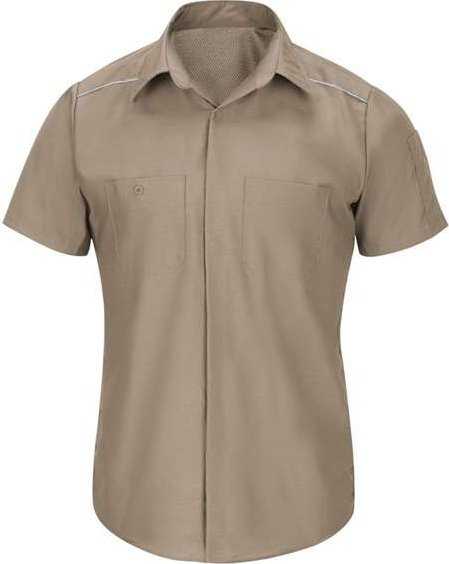 Red Kap SP4AL Short Sleeve Pro Airflow Work Shirt - Long Sizes - Khaki - HIT a Double - 1