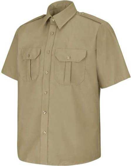 Red Kap SP66L Short Sleeve Security Shirt Long Sizes - Khaki - HIT a Double - 1