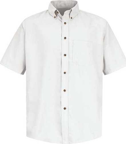 Red Kap SP80 Poplin Short Sleeve Dress Shirt - White - HIT a Double - 1