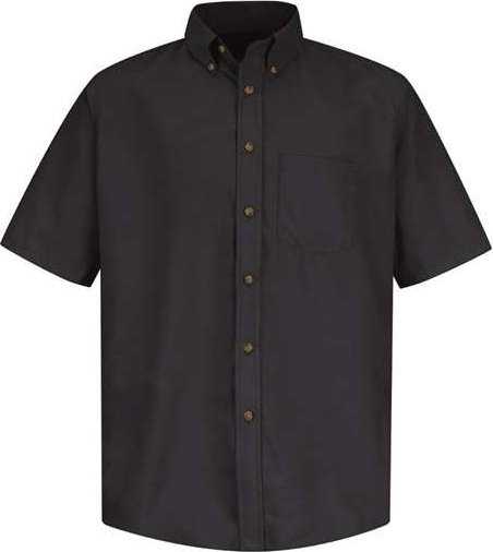 Red Kap SP80L Poplin Short Sleeve Dress Shirt - Long Sizes - Black - HIT a Double - 1