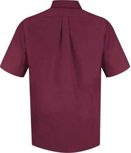 Red Kap SP80L Poplin Short Sleeve Dress Shirt - Long Sizes - Burgundy - HIT a Double - 2