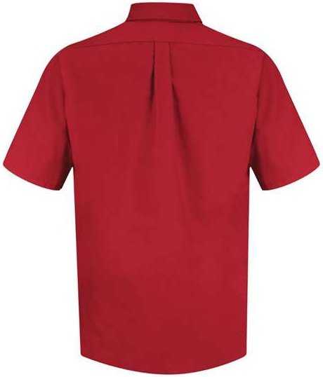 Red Kap SP80L Poplin Short Sleeve Dress Shirt - Long Sizes - Red - HIT a Double - 2