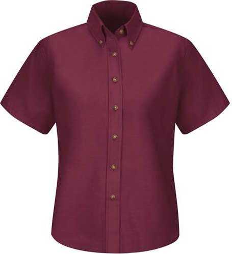 Red Kap SP81EXT Women&#39;s Poplin Dress Shirt Extended Sizes - Burgundy - HIT a Double - 1