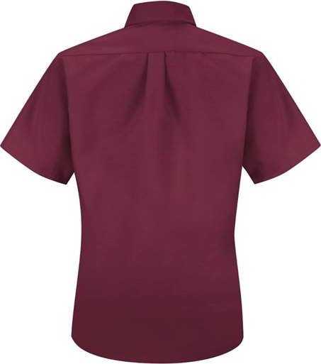 Red Kap SP81EXT Women's Poplin Dress Shirt Extended Sizes - Burgundy - HIT a Double - 1