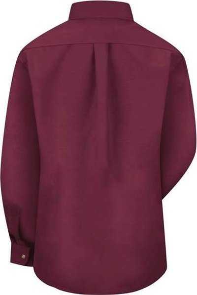 Red Kap SP91 Women's Long Sleeve Poplin Dress Shirt - Burgundy - HIT a Double - 1