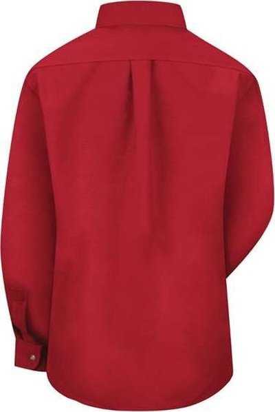 Red Kap SP91 Women&#39;s Long Sleeve Poplin Dress Shirt - Red - HIT a Double - 2