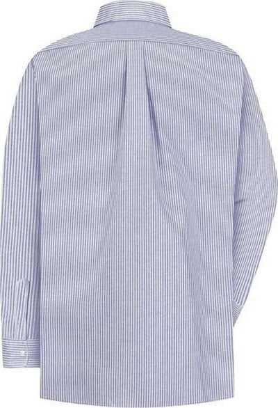 Red Kap SR70EXT Executive Oxford Long Sleeve Dress Shirt - Additional Sizes - BS-Blue White Stripe 35