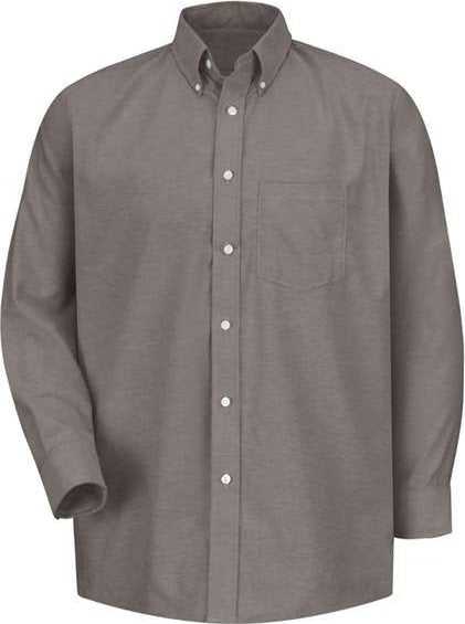 Red Kap SR70EXT Executive Oxford Long Sleeve Dress Shirt - Additional Sizes - GY-Gray 33 - HIT a Double - 1