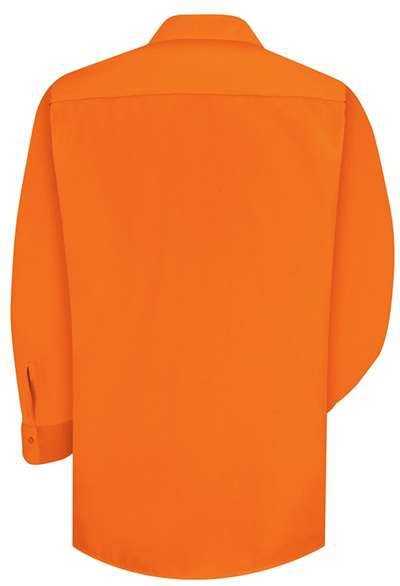 Red Kap SS14 Enhanced Visibility Long Sleeve Work Shirt - For. Orange - HIT a Double - 2