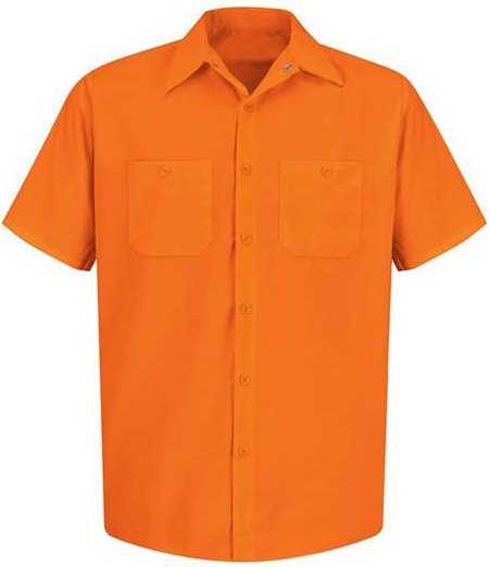 Red Kap SS24 Enhanced Visibility Short Sleeve Work Shirt - For. Orange - HIT a Double - 1