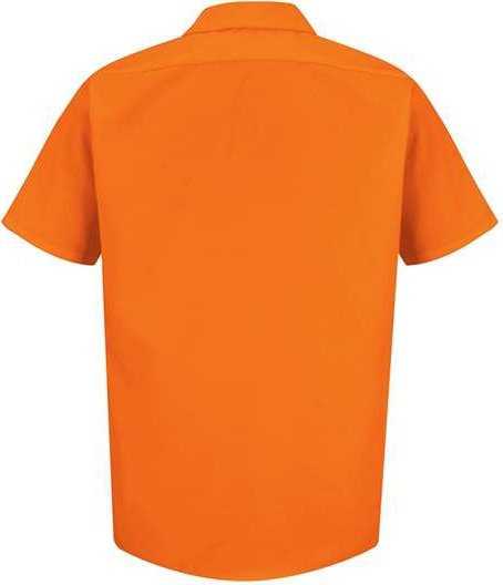 Red Kap SS24L Enhanced Visibility Short Sleeve Work Shirt Tall Sizes - For. Orange - HIT a Double - 1