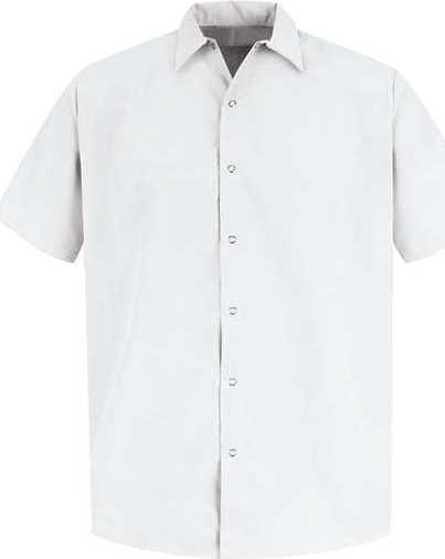 Red Kap SS26 Specialized Pocketless Polyester Work Shirt - White - HIT a Double - 1