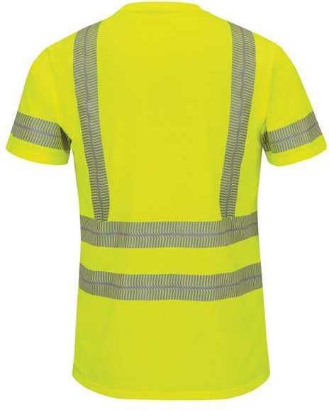 Red Kap SVY4 High Visibility Short Sleeve T-Shirt - Fluorescent Yellow - HIT a Double - 2