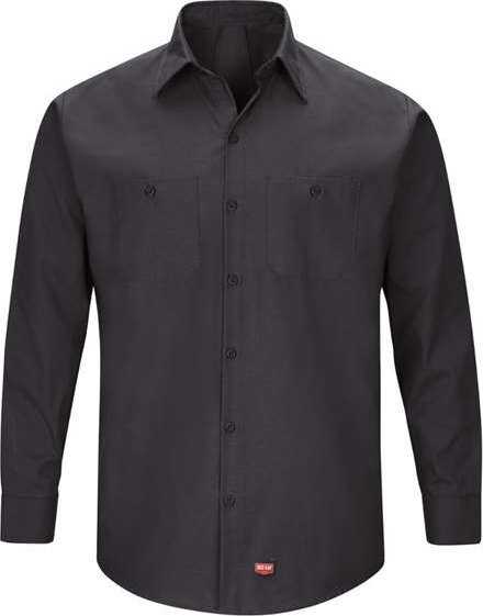 Red Kap SX10L Men's Long Sleeve Mimix Work Shirt - Long Sizes - Black - HIT a Double - 1