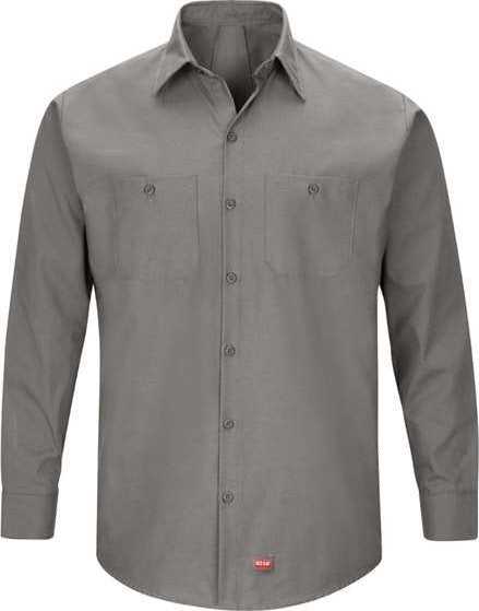 Red Kap SX10L Men&#39;s Long Sleeve Mimix Work Shirt - Long Sizes - Gray - HIT a Double - 1