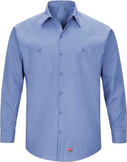 Red Kap SX10L Men's Long Sleeve Mimix Work Shirt - Long Sizes - Light Blue - HIT a Double - 1